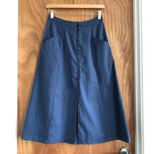 NWT ASOS Design full midi skirt with front buttons